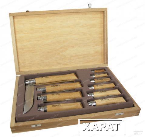 Фото Набор ножей Opinel серии Tradition № 02-12, из нержавеющей стали в деревянной коробке