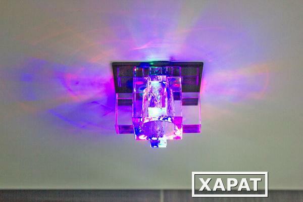 Фото Светильник потолочный JCD9 35W G9 cо встроенными светодиодами RGB 2.5w прозрачный черный 1525; 27801