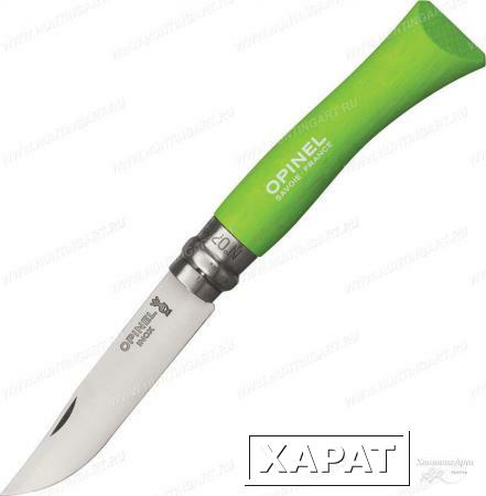 Фото Нож Opinel серии Colored Tradition N°07 inox, нержавеющая сталь Цвет Зеленый