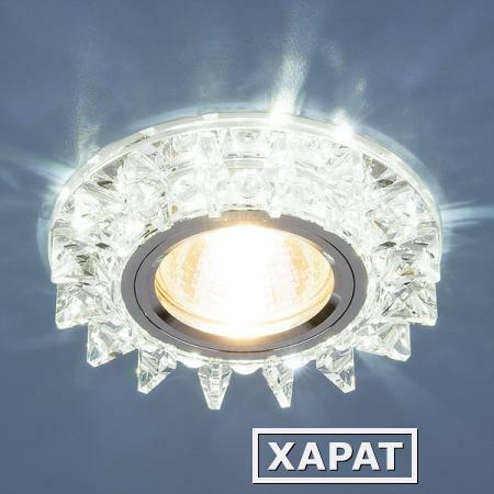 Фото Точечный светодиодный светильник с хрусталем 6037 MR16 SL зеркальный/серебро; a031519 ELEKTROSTANDARD