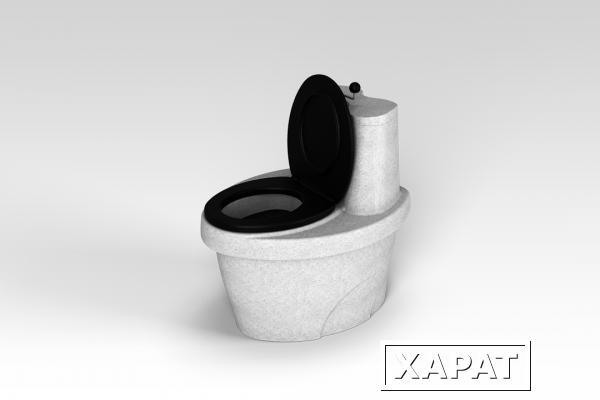 Фото Туалет торфяной «Rostok» белый гранит