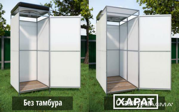 Фото Душ из поликарбоната с тамбуром и без. Кабинка 1х1