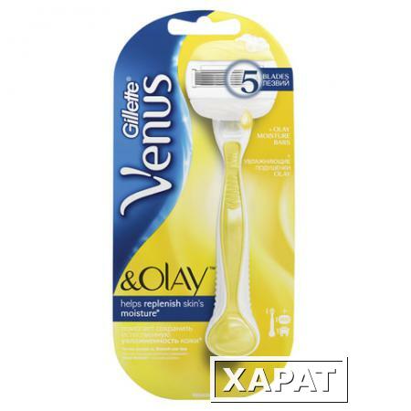 Фото Бритва GILLETTE VENUS (Жиллет Винес) "OLAY" с 1 сменной кассетой