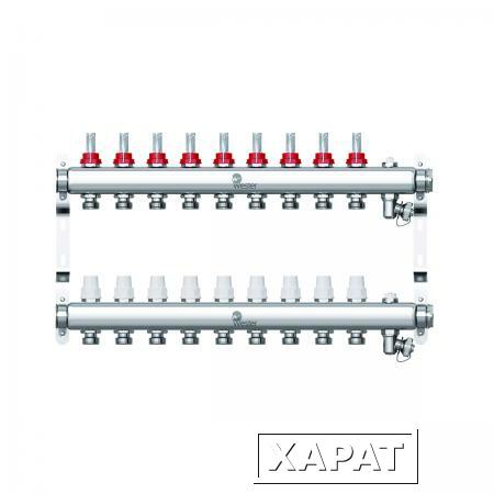 Фото Коллектор в сборе с расходомерами на 9 выходов Wester нержавейка