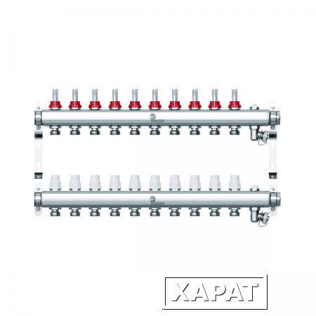 Фото Коллектор в сборе с расходомерами на 10 выходов Wester нержавейка