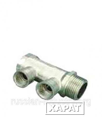 Фото Коллектор 3/4" внутр(г)х2 отвода 1/2" внутр(г)х3/4" нар(ш) Valtec