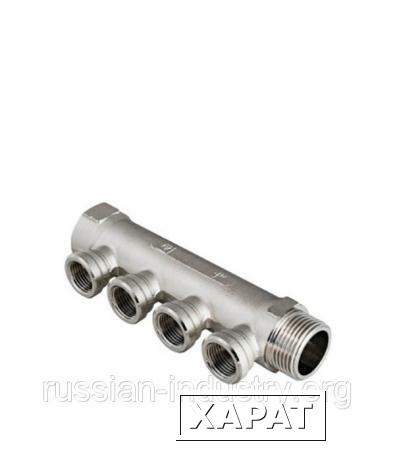 Фото Коллектор 1" внутр(г)х4 отвода 1/2" внутр(г)х1" нар(ш) Valtec