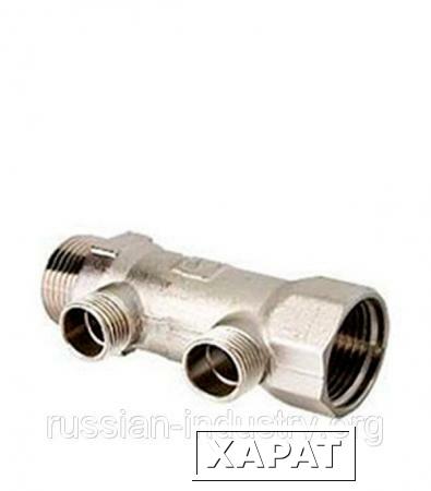 Фото Коллектор 1" внутр(г)х2 отвода 1/2" нар(ш)х1" нар(ш) Valtec