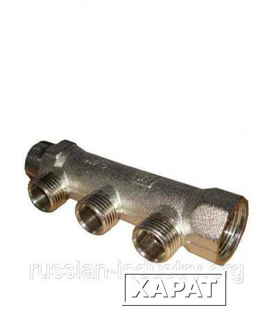 Фото Коллектор 1" внутр(г)х3 отвода 1/2" нар(ш)х1" нар(ш) Valtec