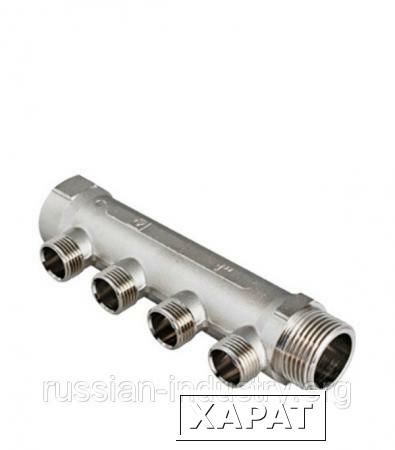 Фото Коллектор 1" внутр(г)х4 отвода 1/2" нар(ш)х1" нар(ш) Valtec