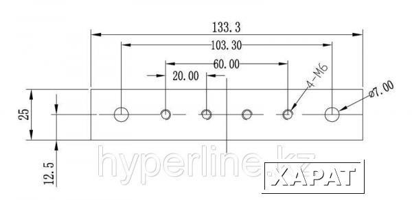 Фото Hyperline TGRY-SET Комплект заземления для шкафов (шина заземления+винты)