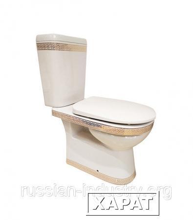 Фото Унитаз-компакт KERAMIN Альбано R с горизонтальным выпуском безободковый с сиденьем дюропласт