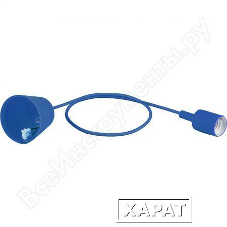 Фото Патрон для ламп со шнуром Feron LH127 1м 230V E27 синий 22362