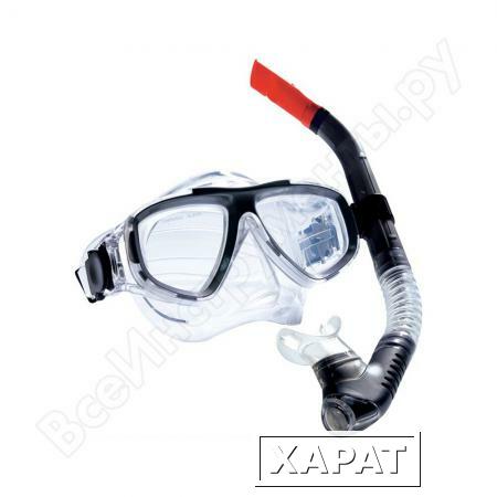 Фото Комплект для плавания: маска + трубка WAVE черный MS-1359S40_н