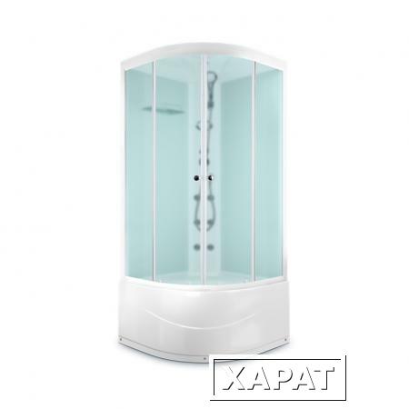 Фото Душевая кабина Domani Spa Light 110 high 1000х1000х2180 сатин матированное стекло