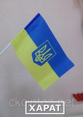 Фото Украинские флажки на палочке