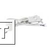 Фото Шнур с выключателем и плоской вилкой ШУ01В ШВВП 2х0,75мм2 белый TDM