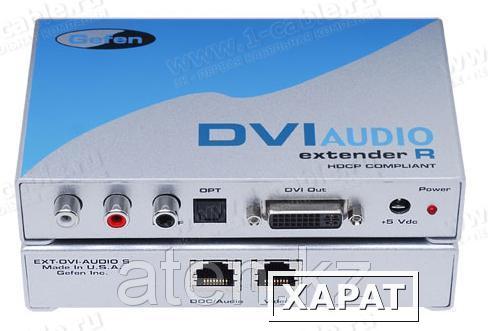 Фото EXT-DVI-AUDIO-CAT5 Удлинитель линий DVI и аудио сигнала по двум кабелям витая пара (5 Cat) на 60 м