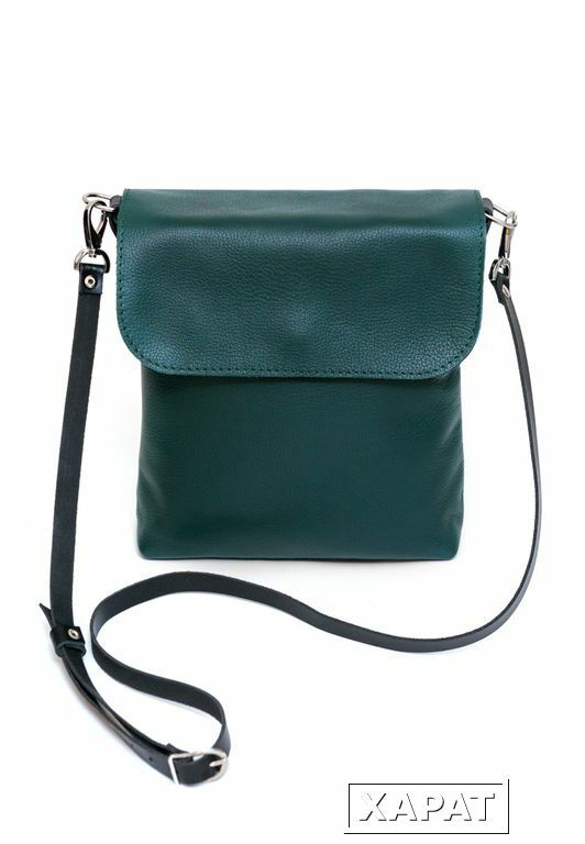 Фото Зеленая кожаная женская сумка через плечо Leto Green
