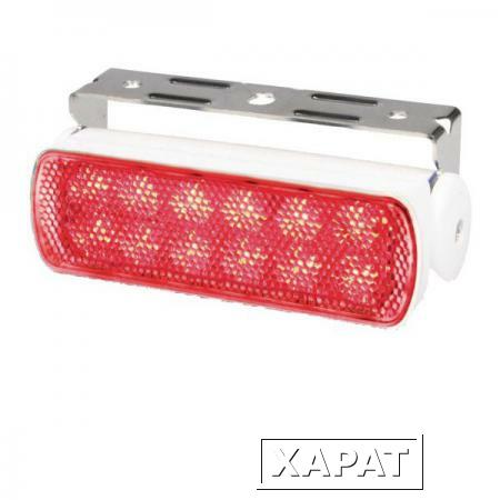 Фото Hella Marine Палубный светильник светодиодный Hella Marine Red Spread Light Sea Hawk 2LT 980 670-351 12 В 3 Вт 50 люменов красный ночной свет белый корпус