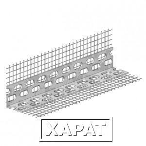 Фото Профиль угловой ПВХ с армирующией сеткой 10х15х2500 мм