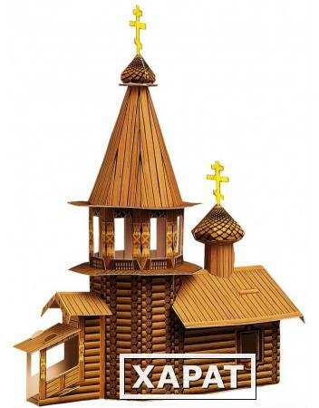 Фото Сборная модель из картона Деревянная церковь Умная бумага