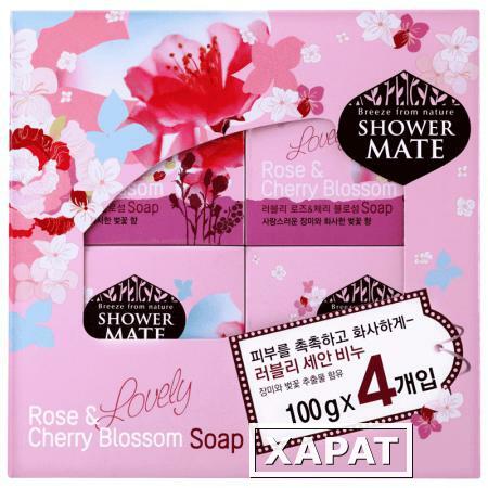 Фото Shower Mate Роза и вишневый цвет Мыло 100г 4 шт.