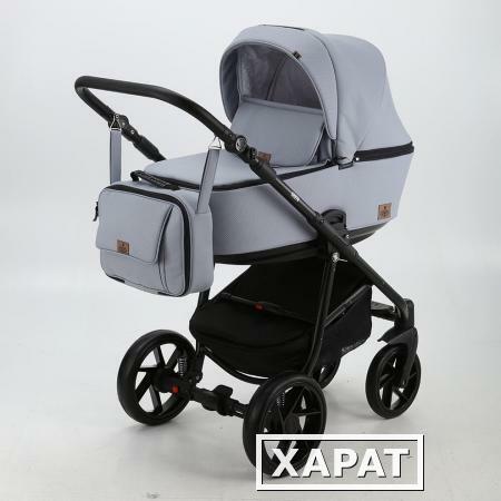 Фото Коляска 3 в 1 BeBe-mobile Gusto Deluxe эко-кожа серо-сиреневая