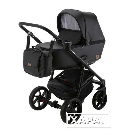 Фото Коляска 3 в 1 BeBe-mobile Gusto Deluxe эко-кожа черная