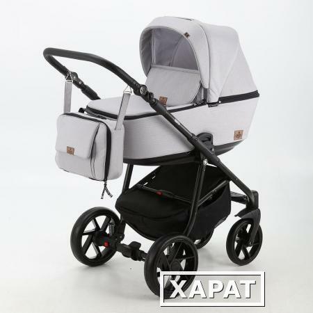 Фото Коляска 3 в 1 BeBe-mobile Gusto светло-серый с блестками