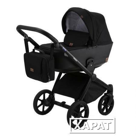 Фото Коляска 3 в 1 BeBe-mobile Cezaro кожа черная/черный