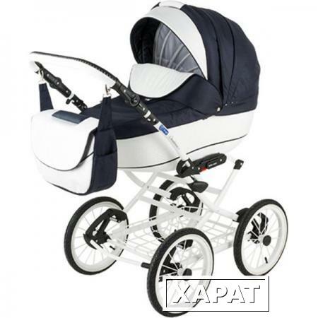 Фото Коляска 2 в 1 BeBe-mobile Santana 10W черная с белым