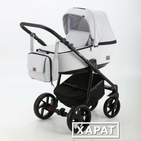 Фото Коляска 2 в 1 BeBe-mobile Gusto кожа светло-серая/светло-серый