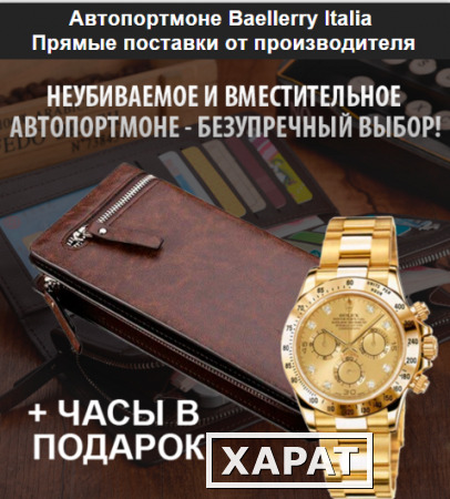 Фото Купить портмоне Baellerry Italia и часы Rolex