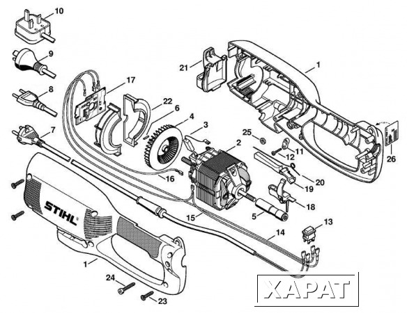 Фото Stihl Сетевой кабель триммера Stihl FSE 81 (рис. 7)