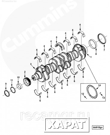 Фото Штифт установочный Cummins 3329899