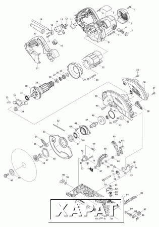 Фото Makita Штифт 6-7 дисковая пила Makita HS7100 рис.( 76)