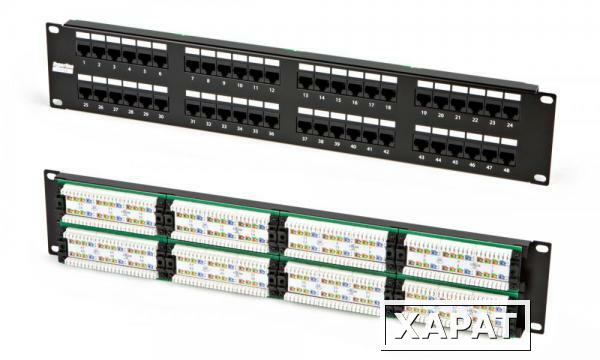 Фото Hyperline PP2-19-48-8P8C-C5e-110D Патч-панель 19"