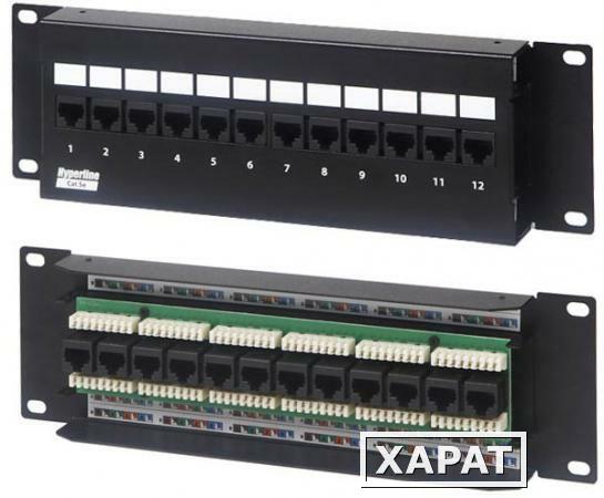 Фото Hyperline PPW-12-8P8C-C5e-FR Патч-панель настенная c передним монтажом