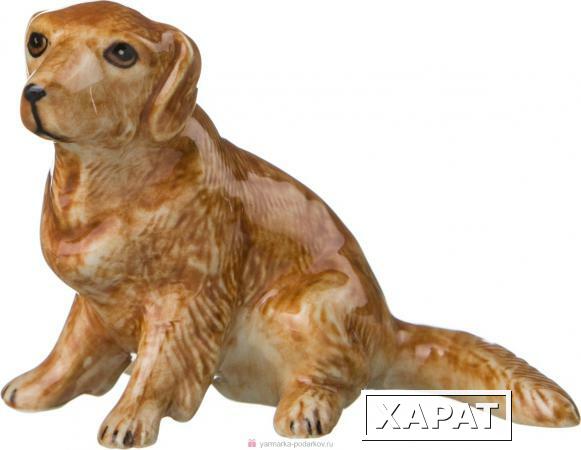 Фото Минискульптура собака коллекционная длина 8 см высота 5 см