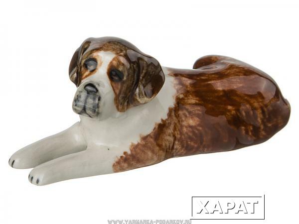 Фото Минискульптура собака коллекционная длина 8 см