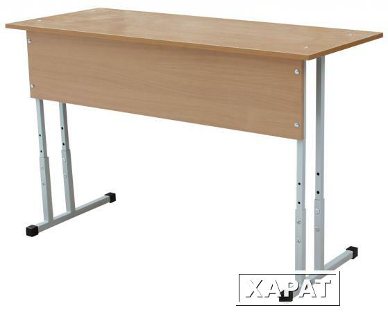 Фото Стол ученический двухместный регулируемый по высоте. Стол ученический для школы. Мебель для учебных заведений.