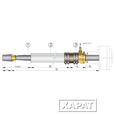 Фото Vetus Дейдвудная труба из стеклопластика Vetus BG40/1500 длина 1581,5 мм на вал 40 мм