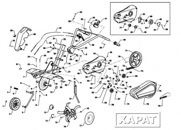 Фото Efco Шплинт культиватора Efco MZ 2050 R - MZ 2050 RX (рис. 20)