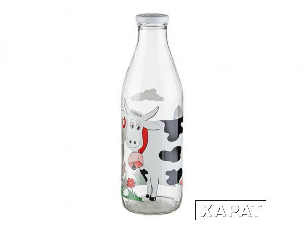 Фото Бутылка для молока "счастливая корова" 1000 мл.без упаковки мал.запайка 1/6 Cerve S.p.a. (650-530)