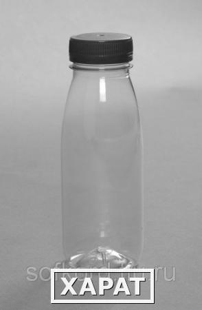 Фото Бутылка пластиковая ПЭТ- 0,250 мл прозрачная горло д-38мм (200 штук) с крышкой