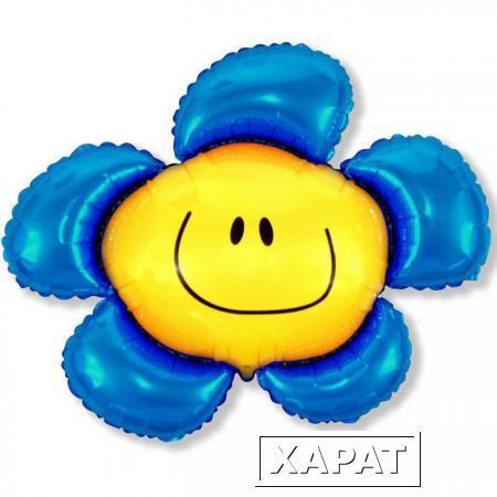 Фото Шарик И 41 Цветочек солнечная улыбка (синий)