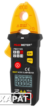 Фото Токовые клещи PeakMeter PM2116S Smart мини AC/DC