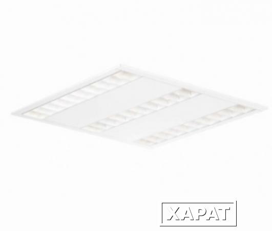 Фото Светильник потолочный 600x600 алюминий - OSRAM Siteco louvre M 3X14W T5 M600 ALU RIBB 230-240V - 4050737038438