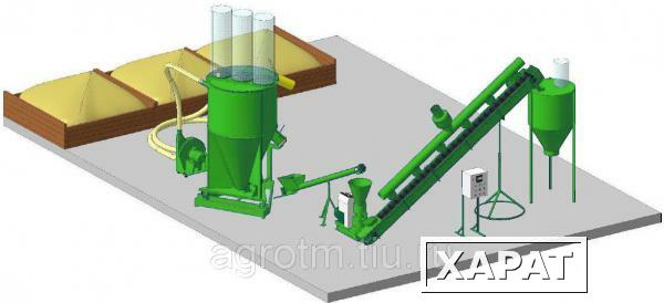 Фото Линия гранулирования кормов КГ-0,6 мини